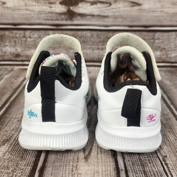 NIKE DOWNSHIFTER 10 Kids Youth Girl's 9C Fabel Fire White Pink Shoes Sneakers - Picture 5 of 9